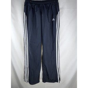 Adidas Athletic Track Pants Black White Striped